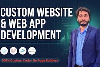 develop a custom website or saas web app in react, laravel and mysql