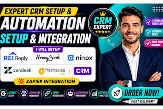 rei reply honeybook ninox zendesk crm freshsales automation zapier integration
