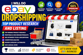 do ebay dropshipping top product research and listing