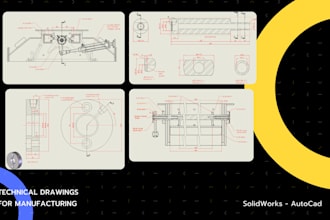 create professional technical drawings for manufacturing