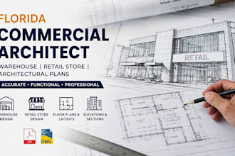 draw florida commercial architect warehouse design retail store design arch plan