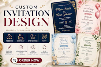 design custom digital invitation card for special occasions