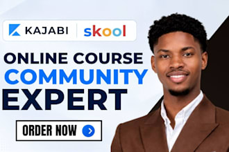 skool community setup skool online course content kajabi online course skool ads