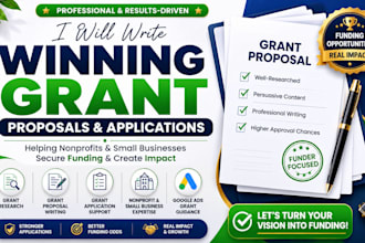 write winning grant proposals, grant applications and funding proposals