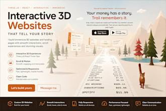 build immersive interactive 3d website with storytelling using react and 3js