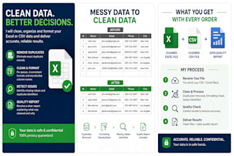 clean, deduplicate, and organize your excel or CSV data