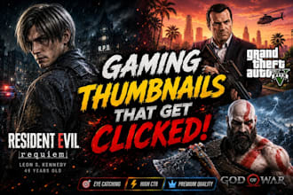 create an viral high ctr gaming thumbnail