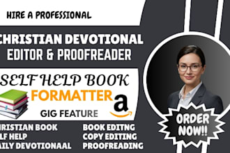 edit proofread christian devotional, scripture, format self help prayer journal