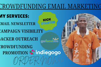 do crowdfunding email marketing, campaign promotion and backer outreach
