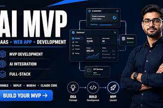 develop fix and optimize ai mvp, saas, web app using lovable replit claudecode