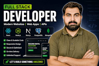 build fast and dynamic website as react and nodejs developer