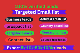 do targeted verified email list bulk email list b2b leads for email marketing
