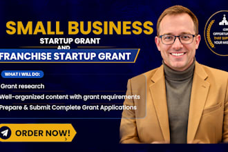 write small business startup grant, franchise startup grant proposal application