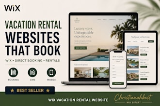 design a wix vacation rental direct booking website