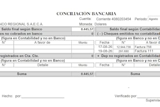 tu conciliación bancaria, cuentas por cobrar y pagar, y reportes en excel