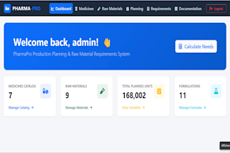 develop a pharmacy management web application