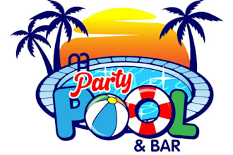 design amazing pool logo