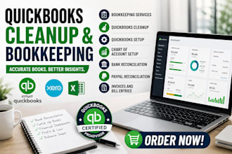 clean up quickbooks online, correct bookkeeping errors and reconcile accounts