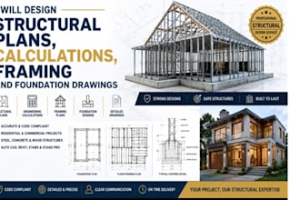 design structural plans, calculations, framing and foundation drawings,autocad