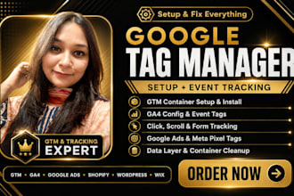 setup google tag manager gtm with event and conversion tracking