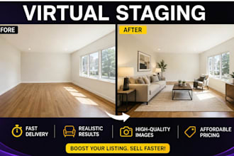do realistic virtual staging for real estate property photos