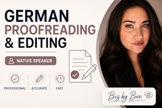 proofread and edit your german text professionally