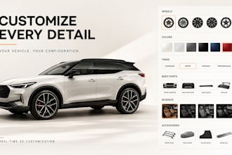 build a 3d car configurator, automotive customization, and vehicle customization