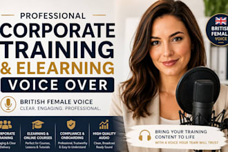 narrate professional voice over corporate training elearning female voice over