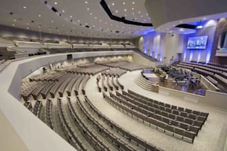 create modern church interior, exterior and realistic 3d visualization
