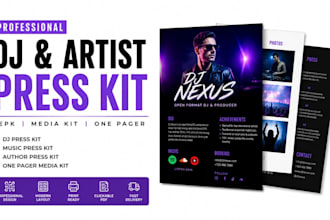 design artist epk, author press kit, dj press kit, media kit, music epk, dj song