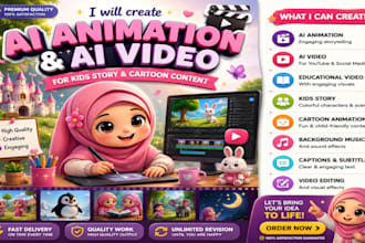 create ai animation ai video cartoon for kids story