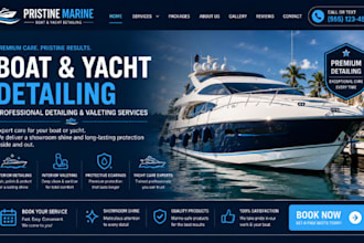 design wix boat detailing valeting yacht detailing boat care website