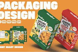 do professional product packaging for box, pouch, label design