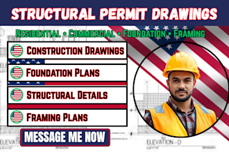 create structural permit drawings for residential and commercial projects