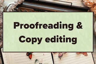 professionally proofread and edit your creative work