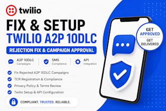 fix setup twilio a2p 10dlc rejection twilio campaign approval SMS compliance api