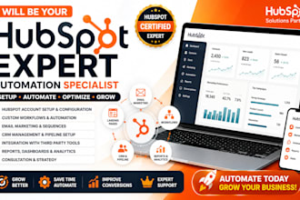 set up hubspot CRM, workflow automation and lead management