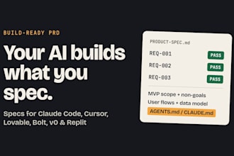 write a build ready mvp spec and prd for lovable, bolt, or claude code