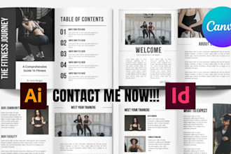 design health fitness ebook, wellness workbook, nutrition plan canva PDF