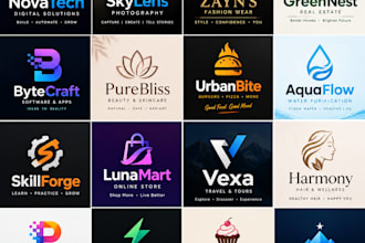 design modern logo, business card and product poster