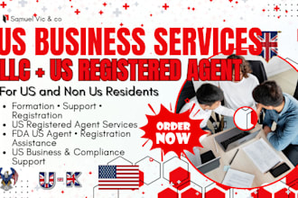provide US registered agent, llc and fda US agent services