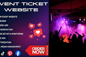 build event ticket rsvp website, generate SMM leads for nightclubs