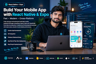 develop a react native expo mobile app for ios and android