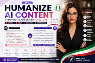 humanize italian ai content and proofread for a natural tone