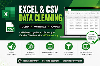 clean and format your excel or CSV data