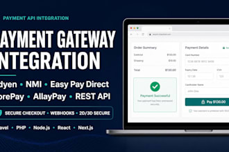 integrate corepay allaypay adyen easypay direct  and nmi payment gateways