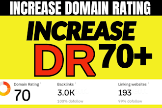 increase domain rating ahrefs dr 70 plus
