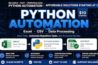 automate excel CSV and repetitive data tasks with python