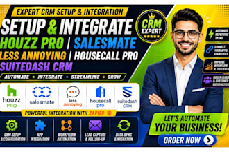 setup houzz pro salesmate less annoying housecall pro suitedash crm integration