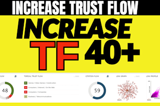increase majestic trust flow tf 40 plus